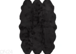 Aito lampaantalja Merino black Sexto ±130x180 cm