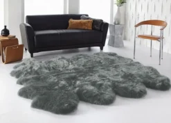 Aito lampaantalja Merino grey Octo ±170x180 cm