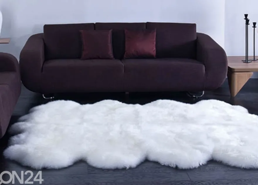 Aito lampaantalja Merino natural white Quatro ±90x180 cm