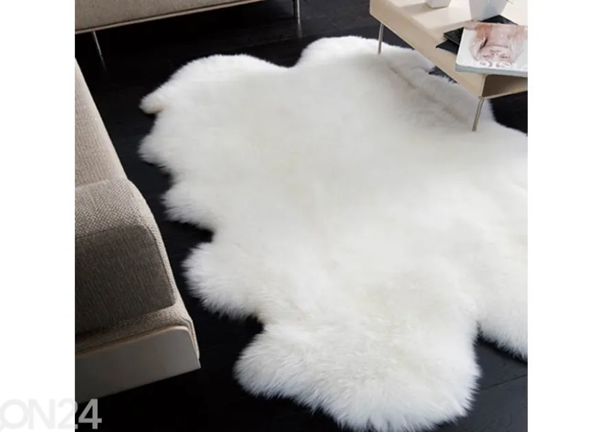 Aito lampaantalja Merino natural white Quatro ±90x180 cm