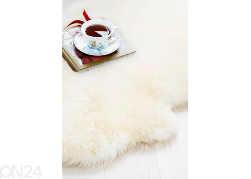 Aito lampaantalja Merino natural white Duo ±60x180 cm