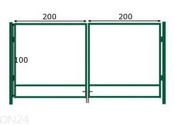 Ajoportin runko 1x4 m