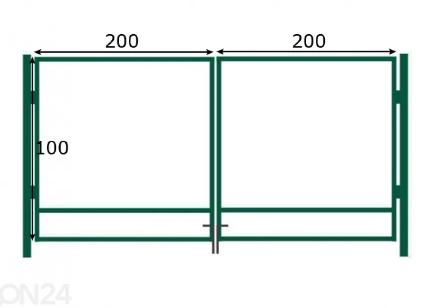 Ajoportin runko 1x4 m