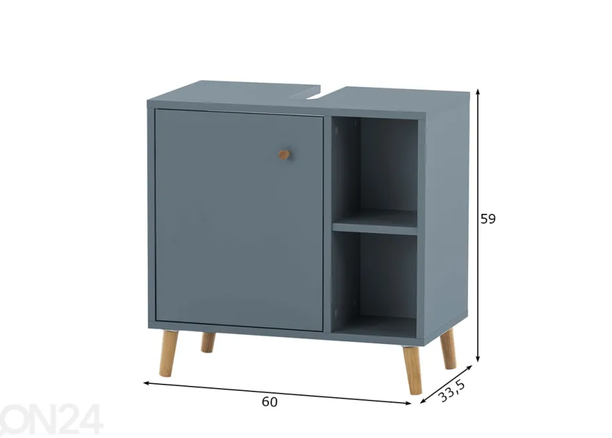 Allaskaappi Bjarne 60 cm