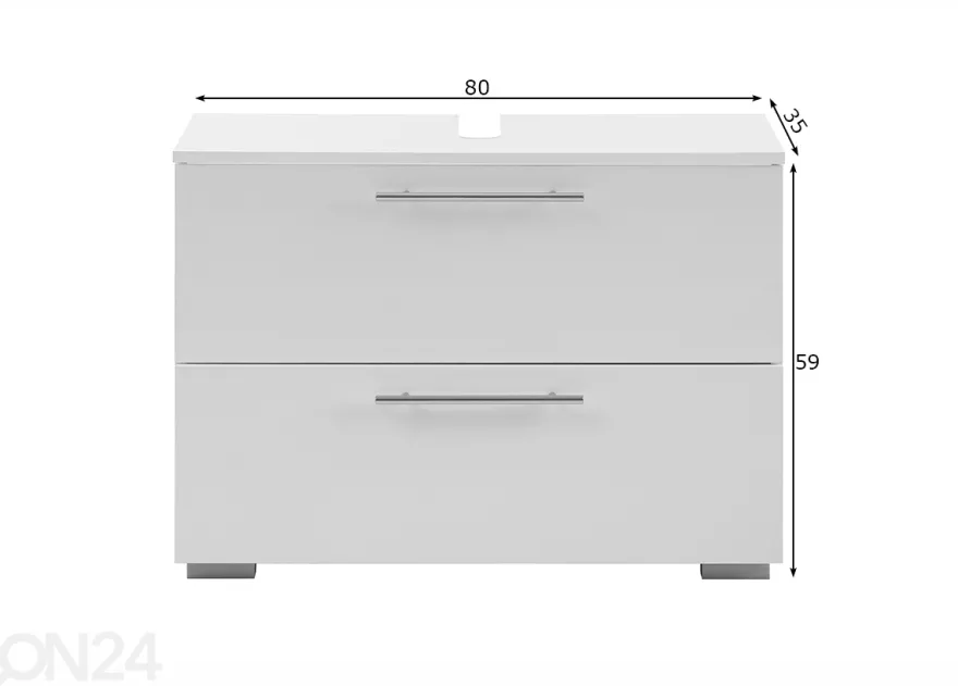 Allaskaappi Carlos 80 cm