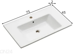 Allaskaappi + keraaminen pesuallas 945 h53x75x45 cm
