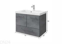 Allaskaappi + mineraaliallas 945 h57x74x45 cm