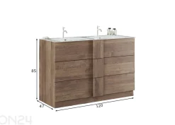 Allaskaappi pesualtaalla Jupiter 120 cm