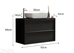 Allaskaappi pesualtaalla Steel 92 cm