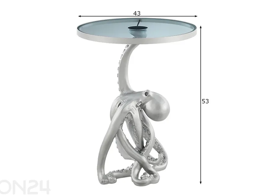 Apupöytä Octopus Ø 43 cm