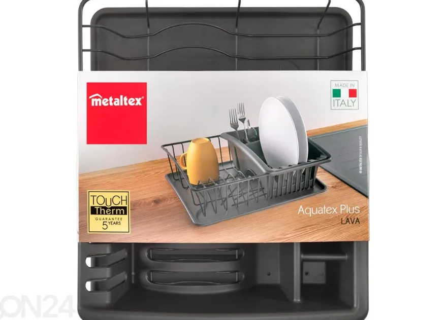 Astiankuivausteline Aquatex Plus, 35x30x12 cm, musta