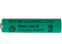 Aurinkoenergialla ladattava Ni-MH akku AAA 1,2 V (2 kpl)