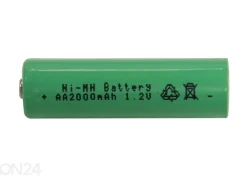 Aurinkoenergialla ladattava Ni-MH-akku AA 1,2 V (2 kpl)