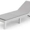 Aurinkotuoli Keter Keter Mallorca pehmusteella Sunlounger, valkoinen / harmaa