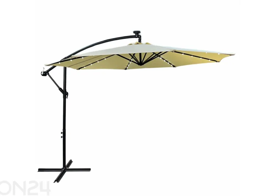 Aurinkovarjo Milin + LED Ø 3 m