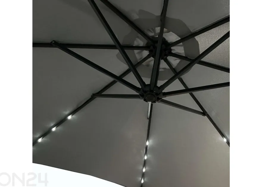 Aurinkovarjo Milin + LED Ø 3 m