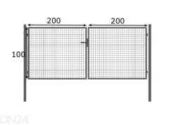 Autoportti, harmaa 1x4 m
