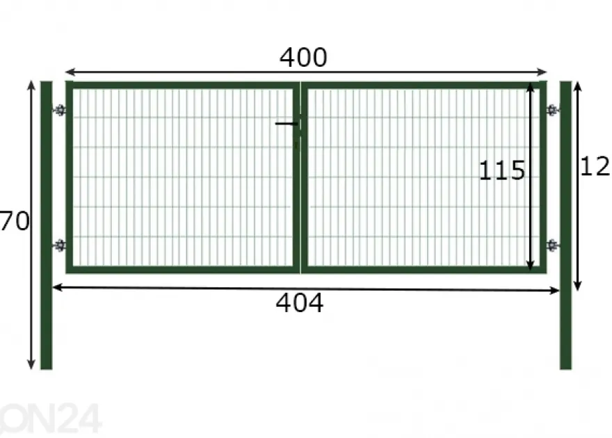 Autoportti Strong 400x120 cm