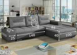 Divaanivuodesohva vuodevaatelaatikolla Detroit
