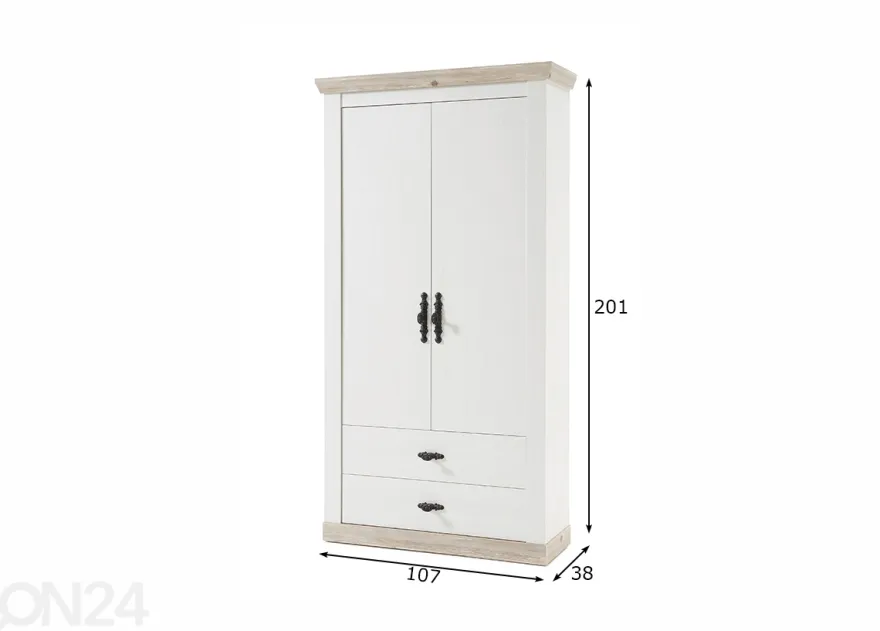 Eteisen kaappi Florenz 107 cm