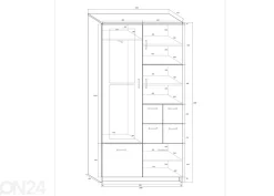 Eteiskaappi 100 cm