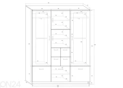 Eteiskaappi 150 cm