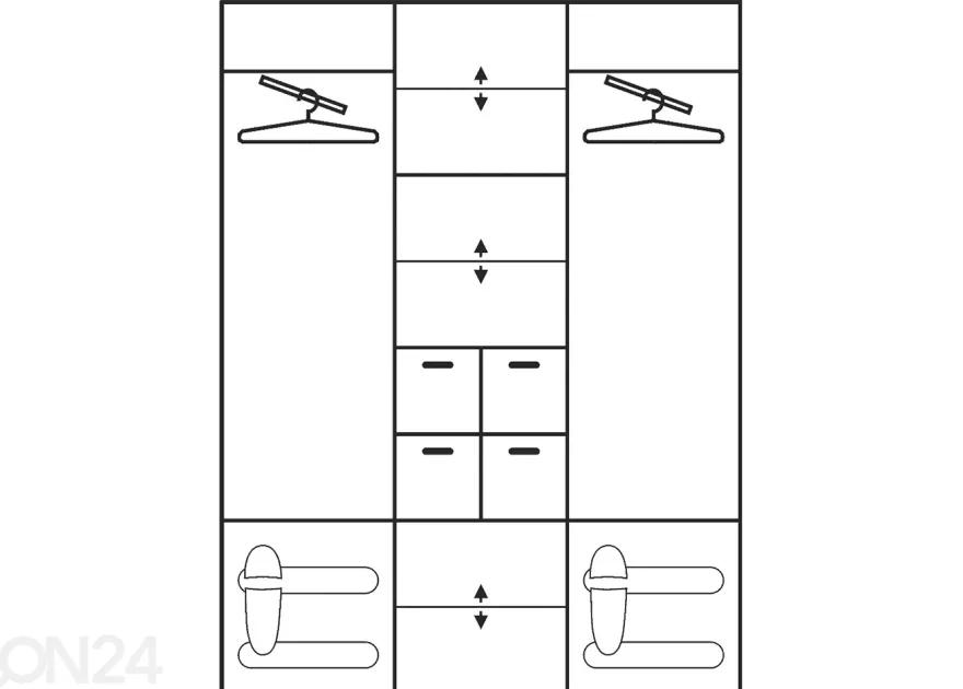 Eteiskaappi 150 cm