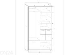 Eteiskaappi 100 cm