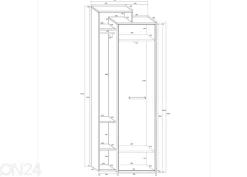 Eteiskaappi Macroom 72 cm