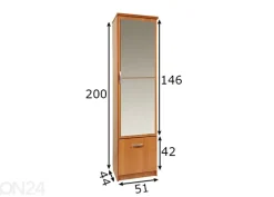 Eteiskaappi / vaatekaappi 52 cm