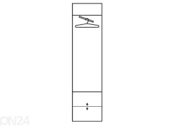 Eteiskaappi / vaatekaappi 52 cm