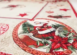 Gobeliinikankainen joululiina SANTA CLAUS 100x100 cm