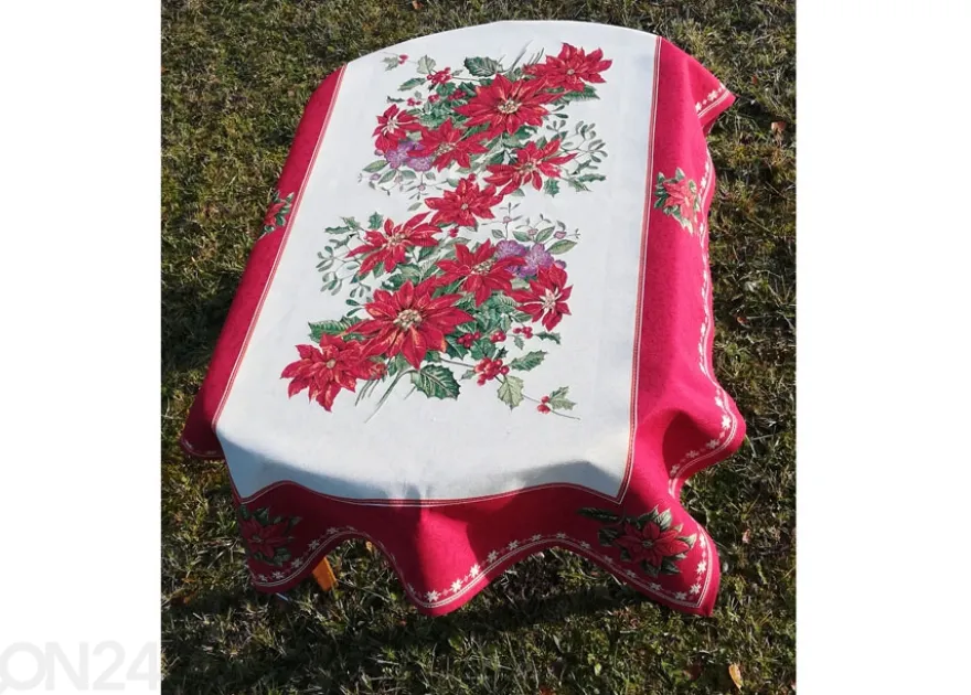 Gobeliinikankainen joululiina ORNAMENT 140x212 cm