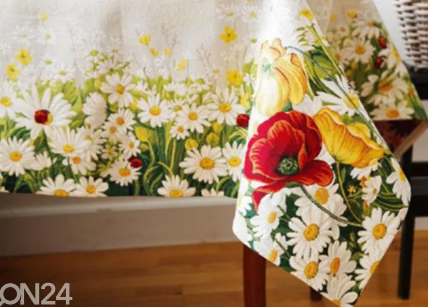 Gobeliinikankainen pöytäliina Daisies 140x250 cm
