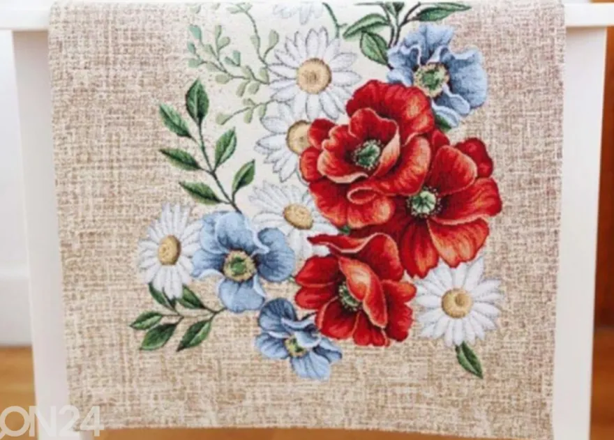 Gobeliinikankainen pöytäliina Fleur 36x100 cm