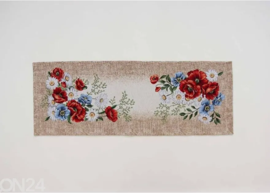 Gobeliinikankainen pöytäliina Fleur 36x100 cm