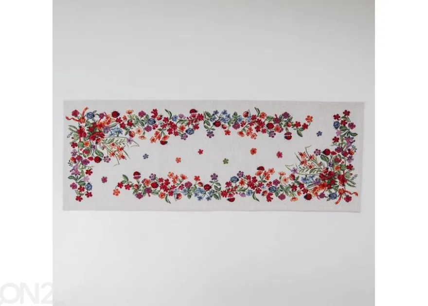 Gobeliinikankainen pöytäliina Leppäkertut 36x100 cm