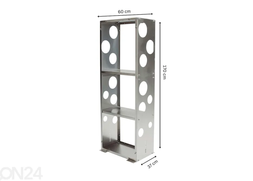 GrillSymbol puuhylly Woodstock L inox