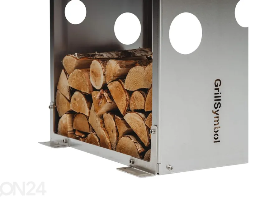 GrillSymbol puuhylly Woodstock L inox