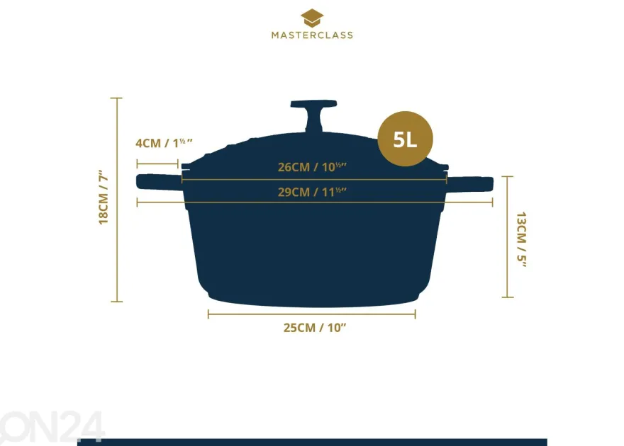 Haudutuskattila MasterClass 5 L