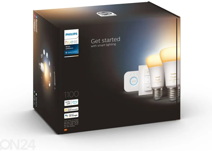 Hue White ambiance aloituspakkaus 2xE27