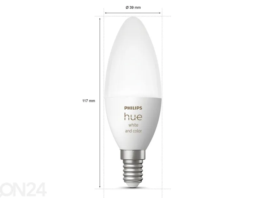 Hue White and Color ambiance sähkölamppu E14 5,3 W B39