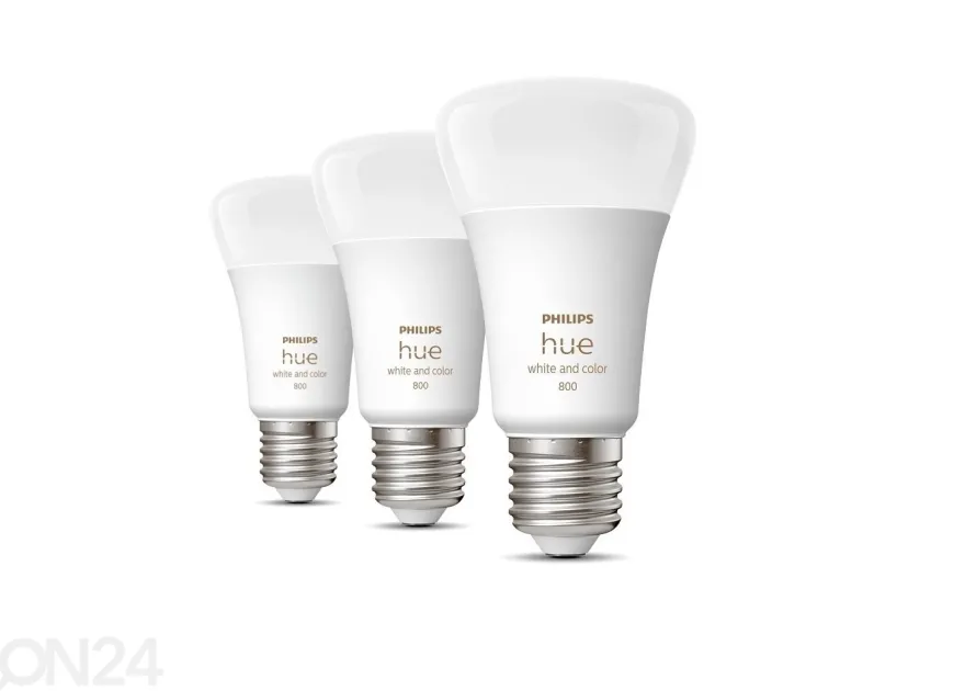 Hue White and Color ambiance sähkölamput 6,5 W E27 A60, 3 kpl