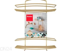 Hylly Onda 2x, 26x11x35 cm, messinki