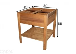 Istutuslaatikko jaloilla 80x80 cm 4 lokeroa