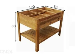 Istutuslaatikko jaloilla80x120 cm 6 lokeroa