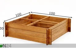 Istutuslaatikko 100x100 cm 4 lokeroa