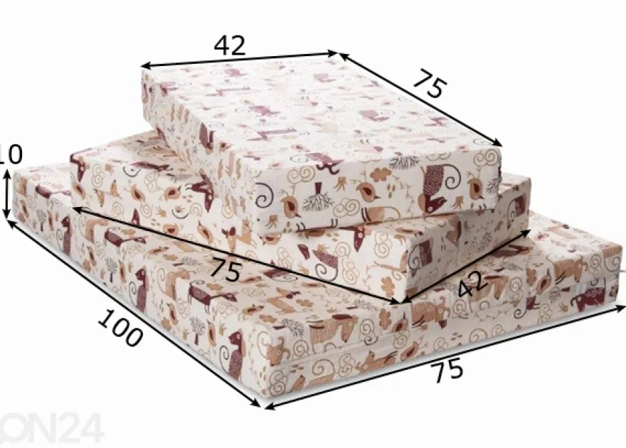 Jatkettava patja Hypnos Hopp 75x100+42+42 cm