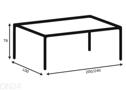 Jatkettava ruokapöytä Beira 100x200/240 cm