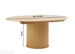 Jatkettava ruokapöytä 120/167 cm
